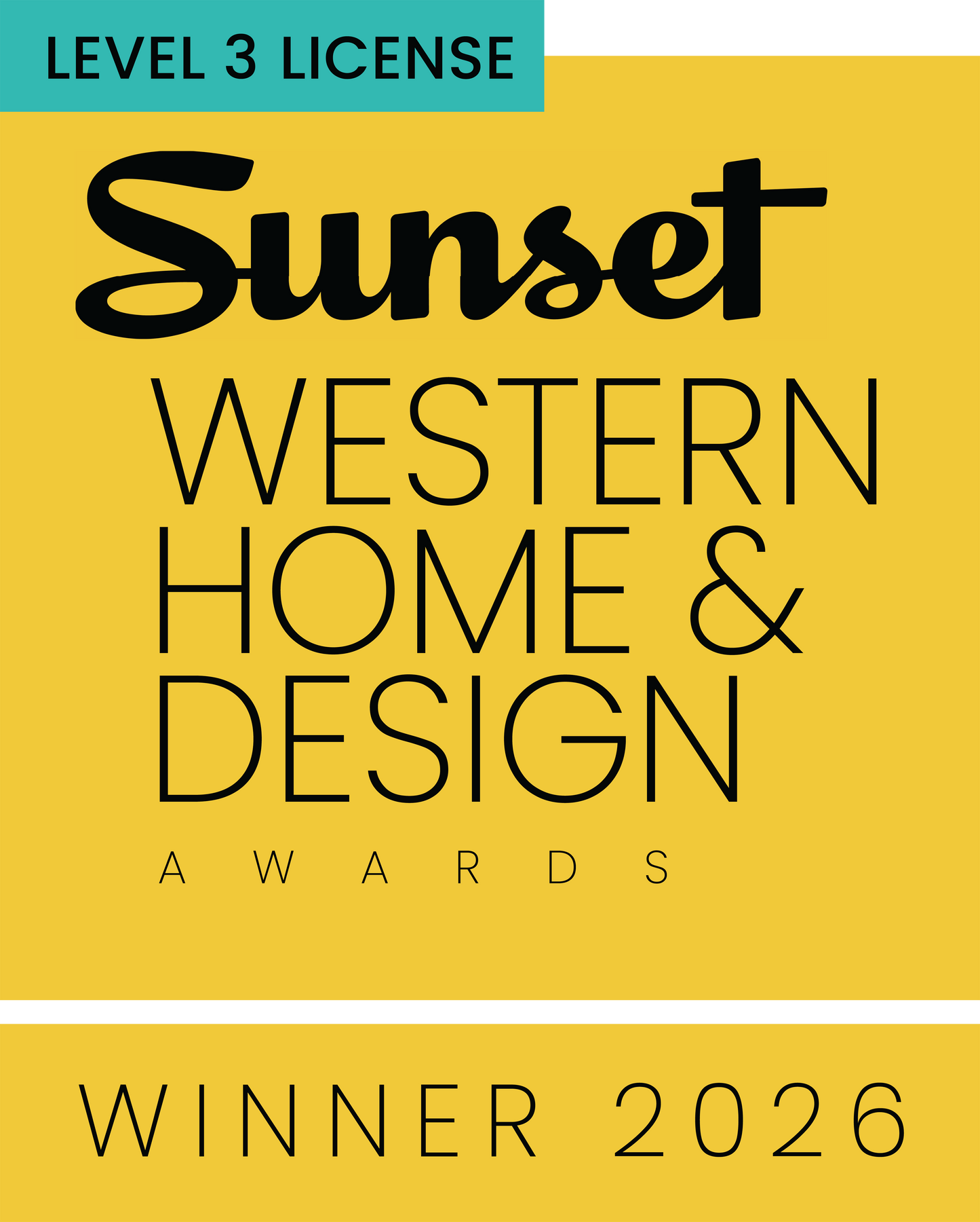 Western Home & Design Awards 2026 Level 3 License: Unlimited Electronic Use + Print Use