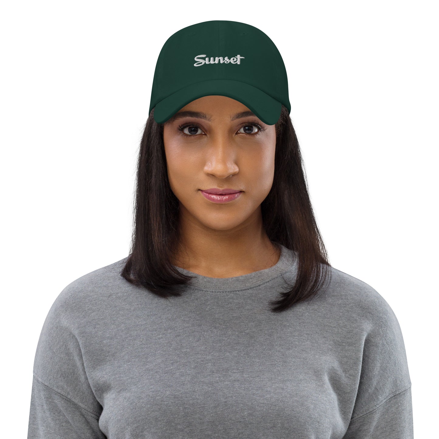 Sunset Green Dad hat