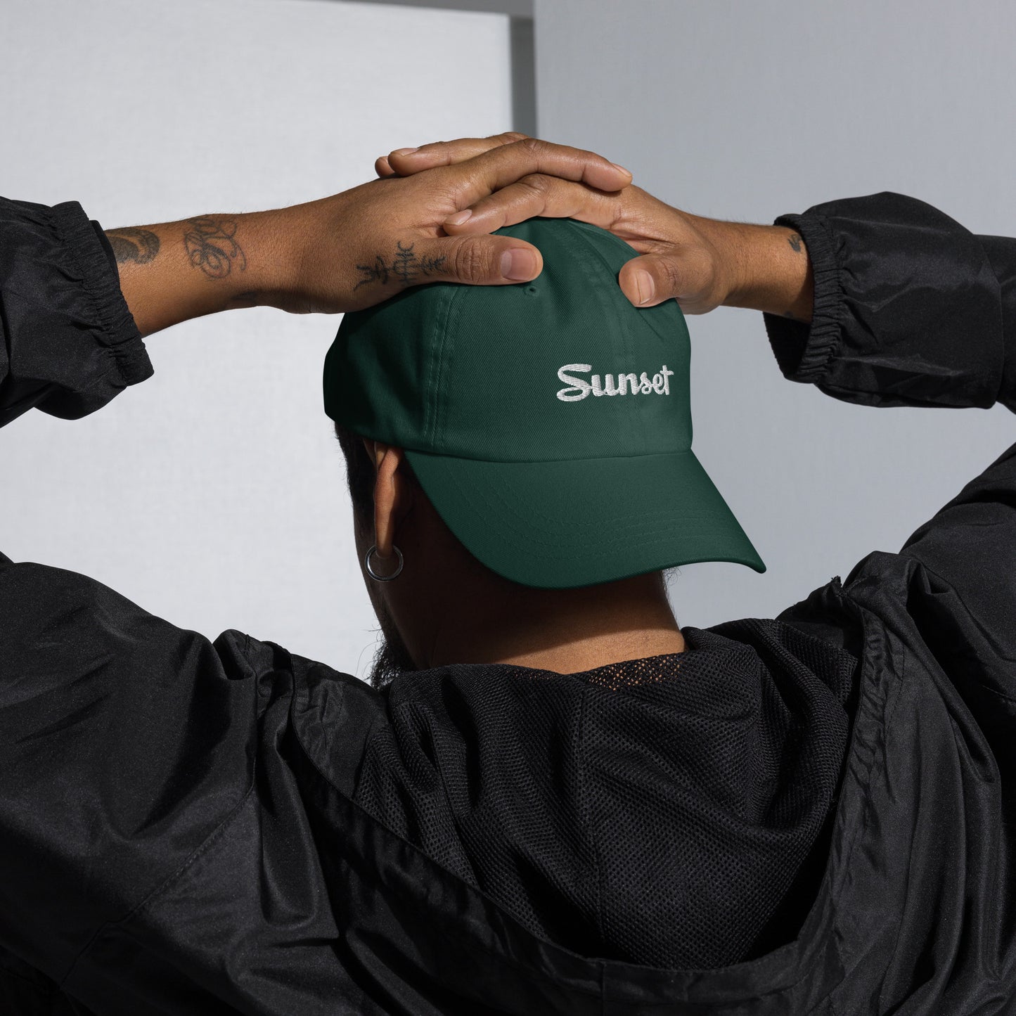 Sunset Green Dad hat