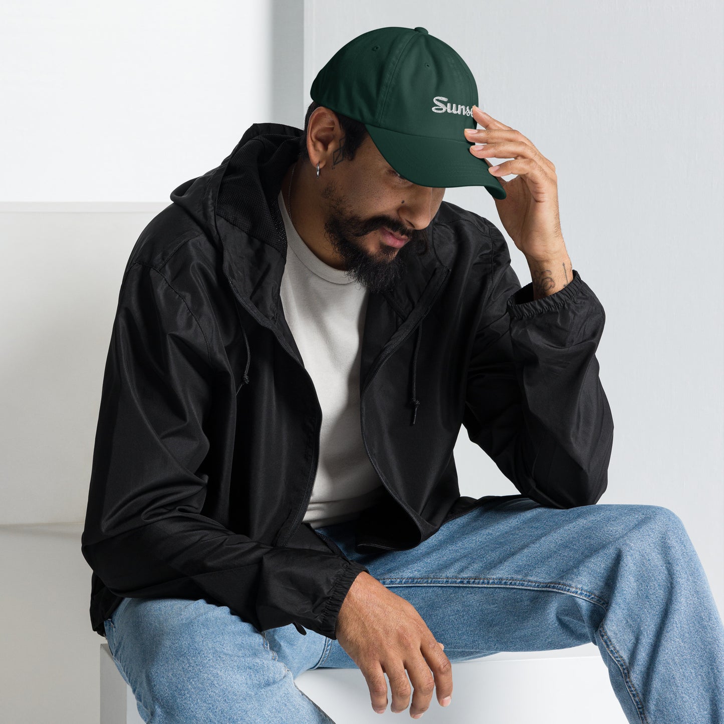 Sunset Green Dad hat