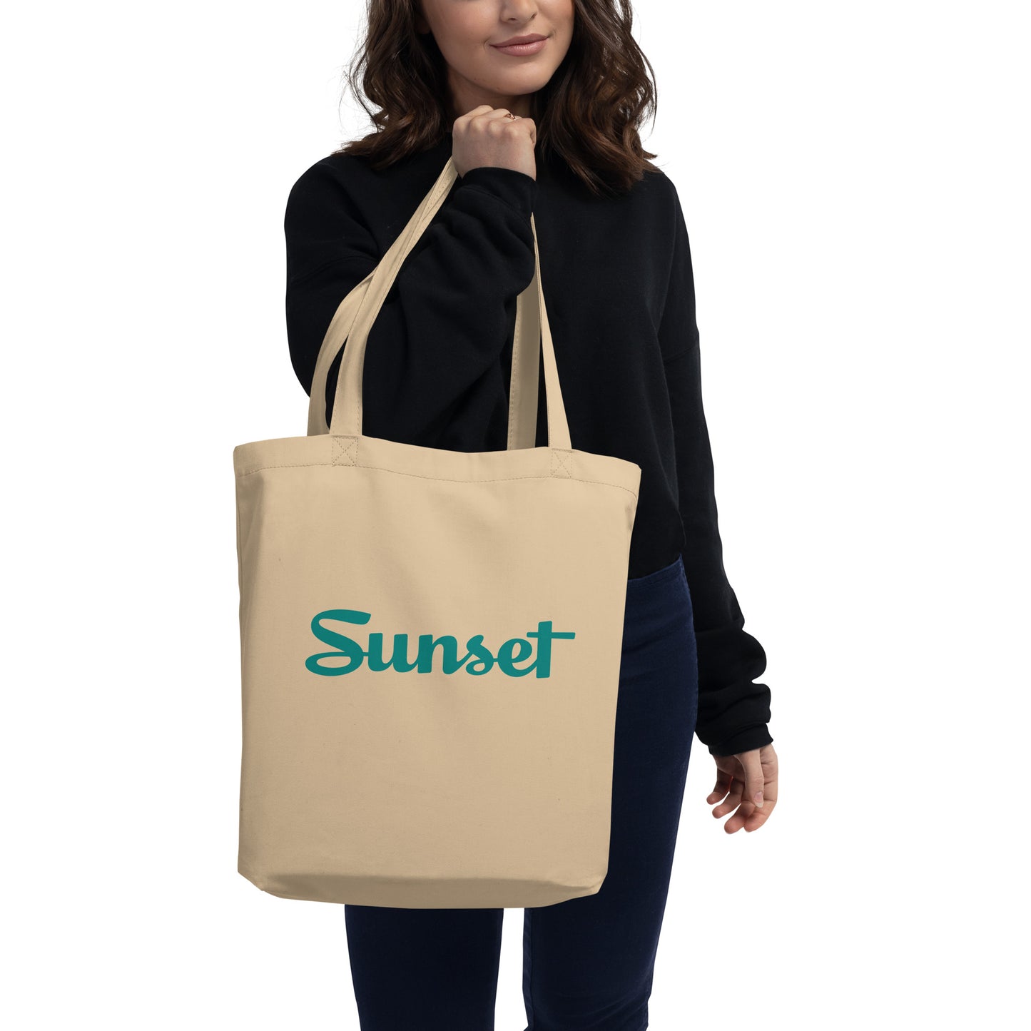 Sunset Teal Eco Tote Bag