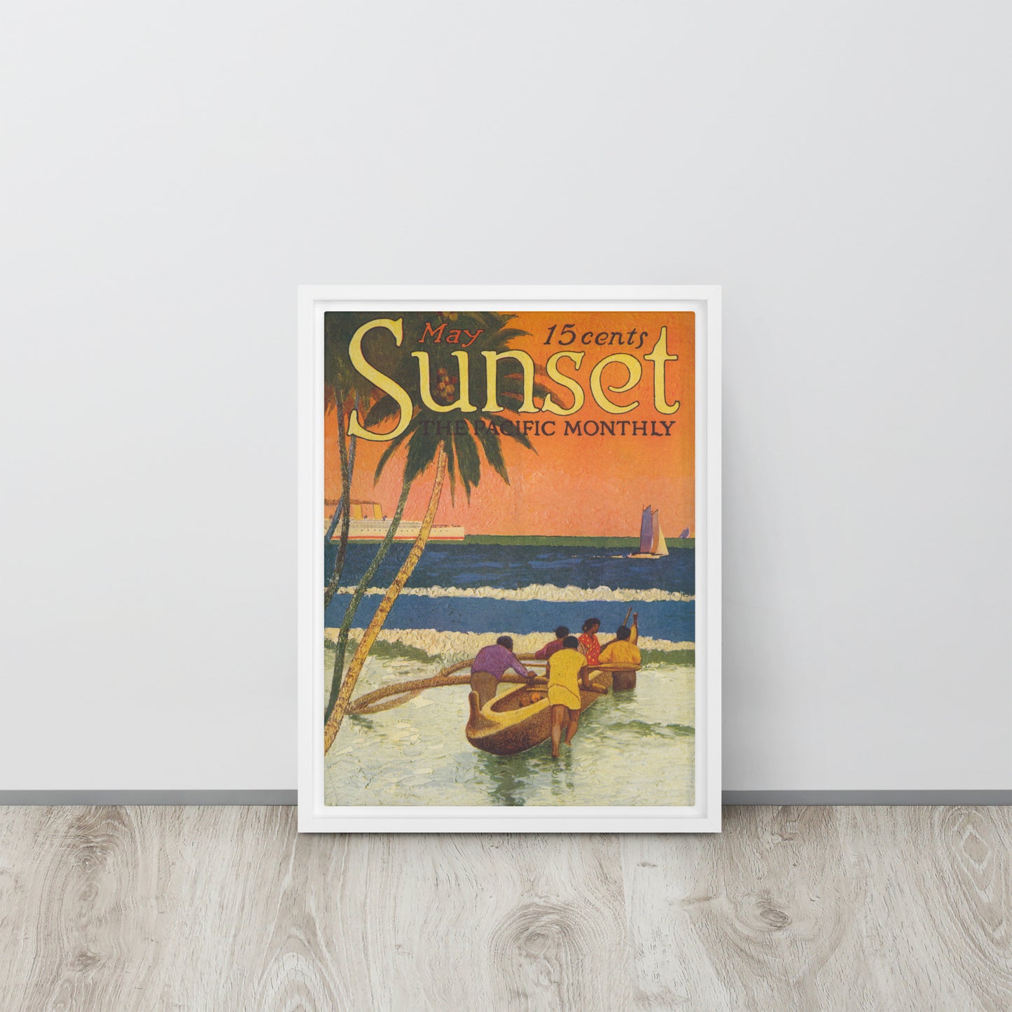 Sunset May 1917 Framed Canvas Cover