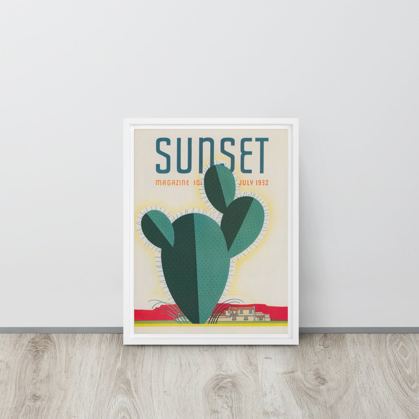 Sunset July 1932 Framed Canvas Cover