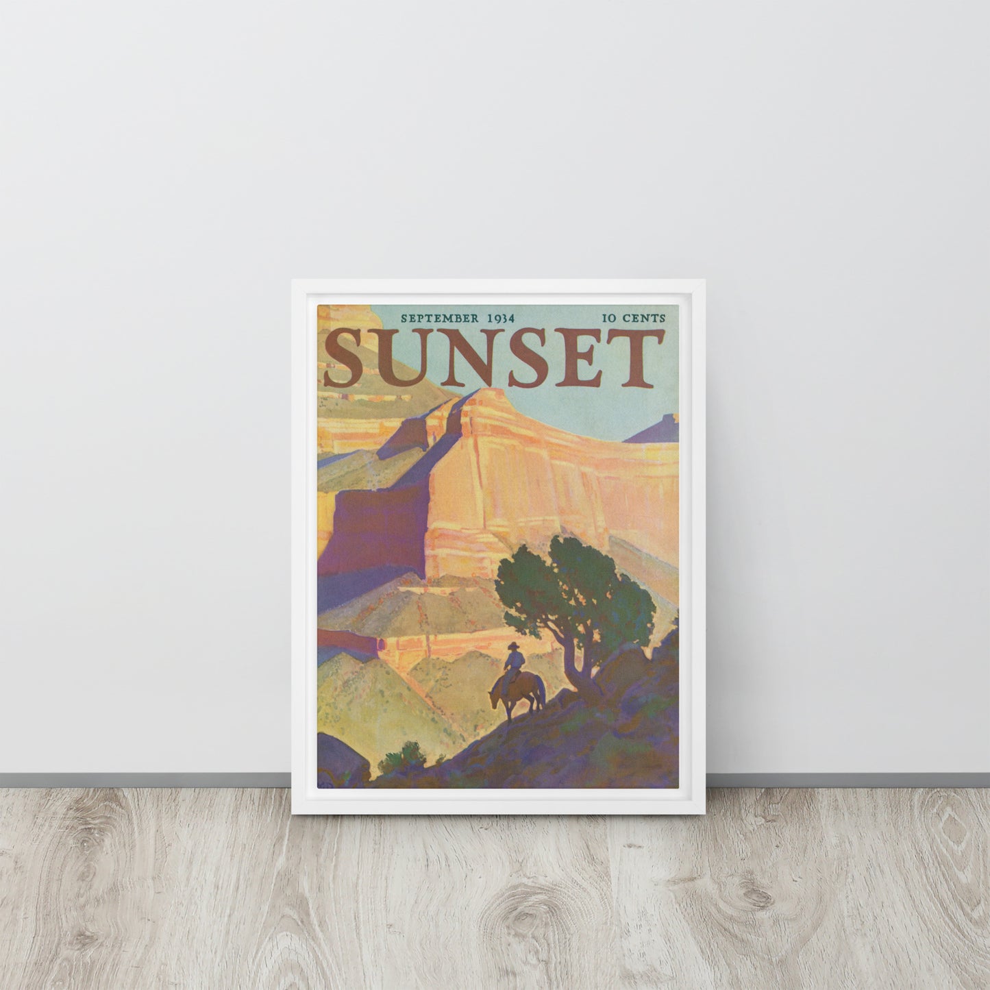 Sunset September 1934 Framed Canvas Cover