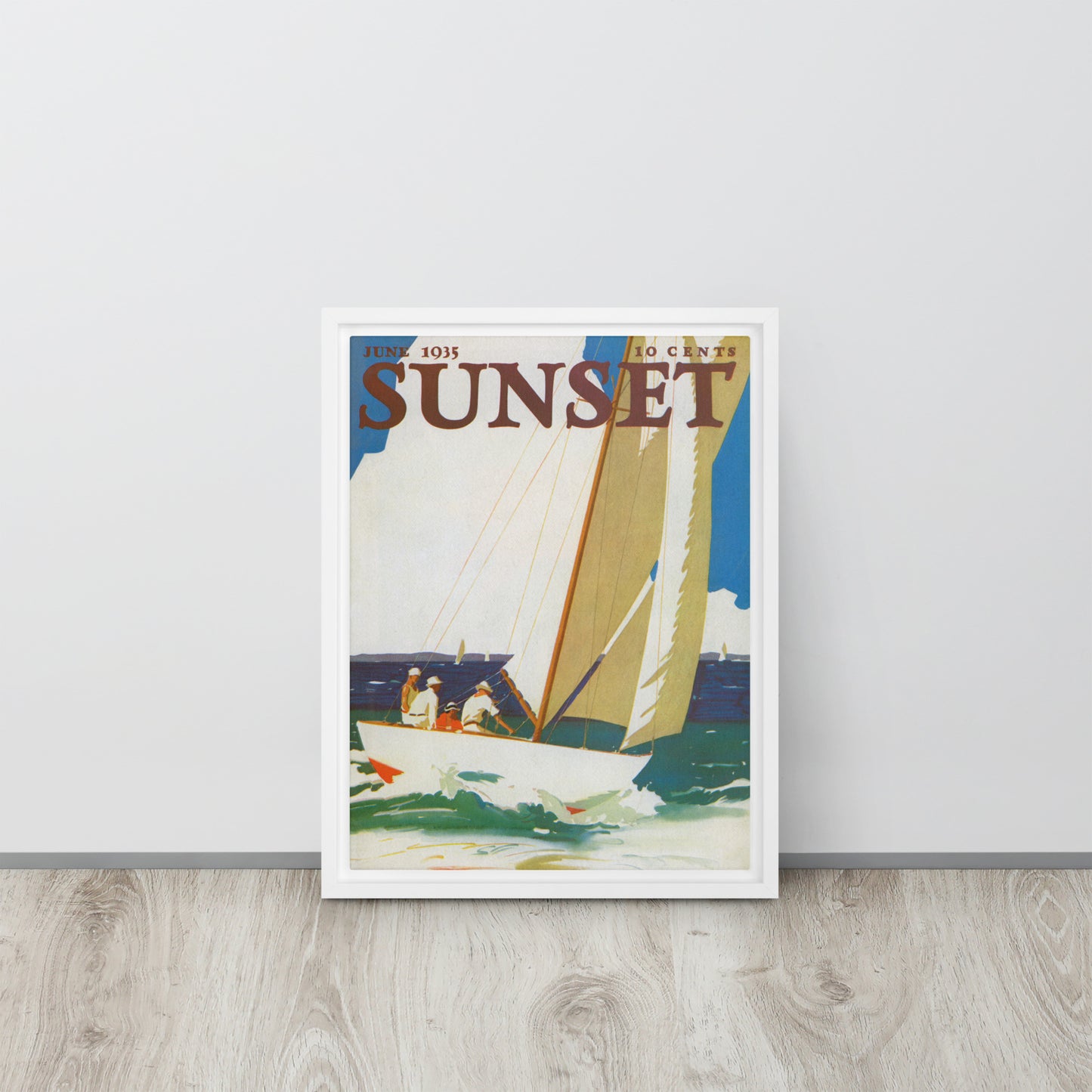 Sunset June 1935 Framed Canvas Cover