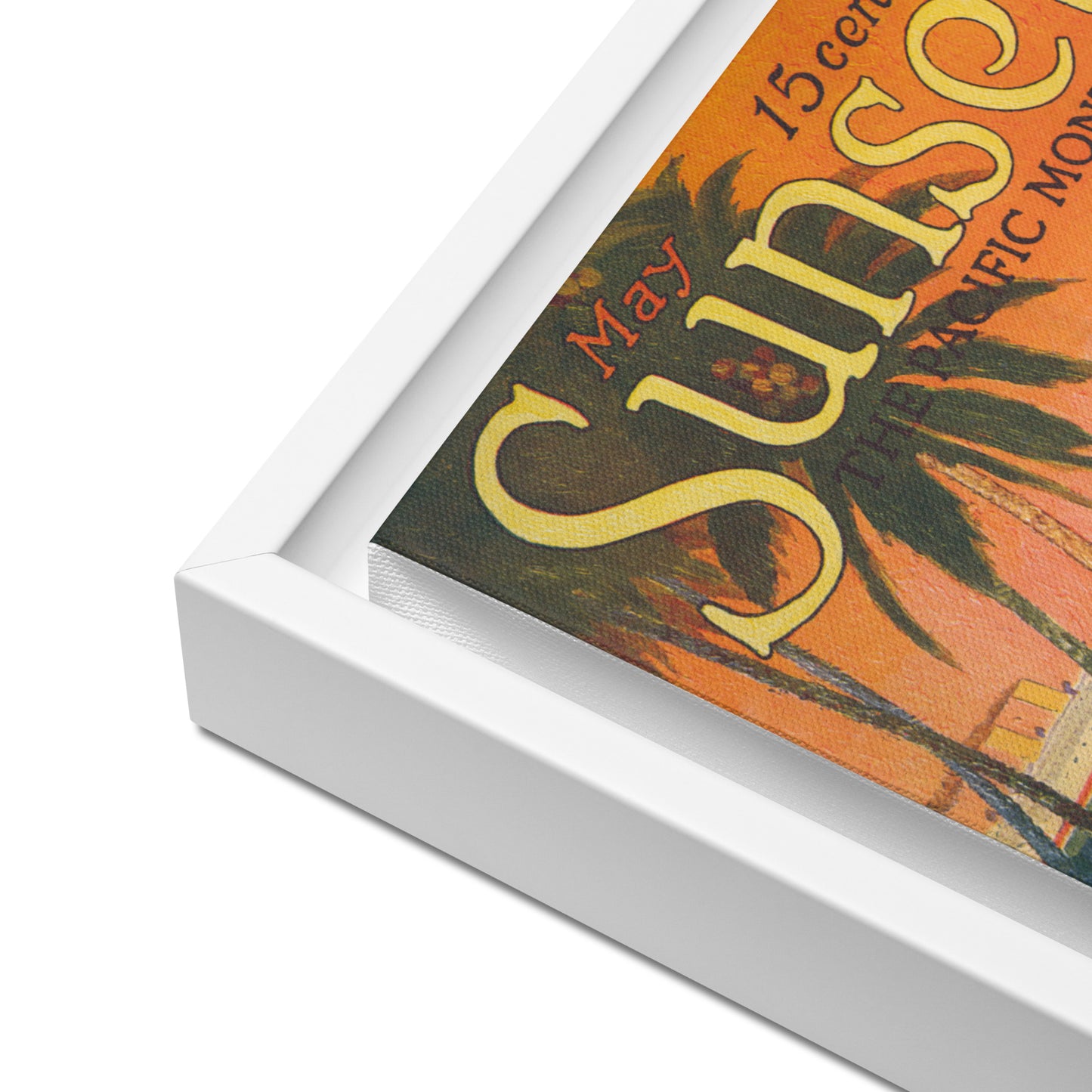 Sunset May 1917 Framed Canvas Cover