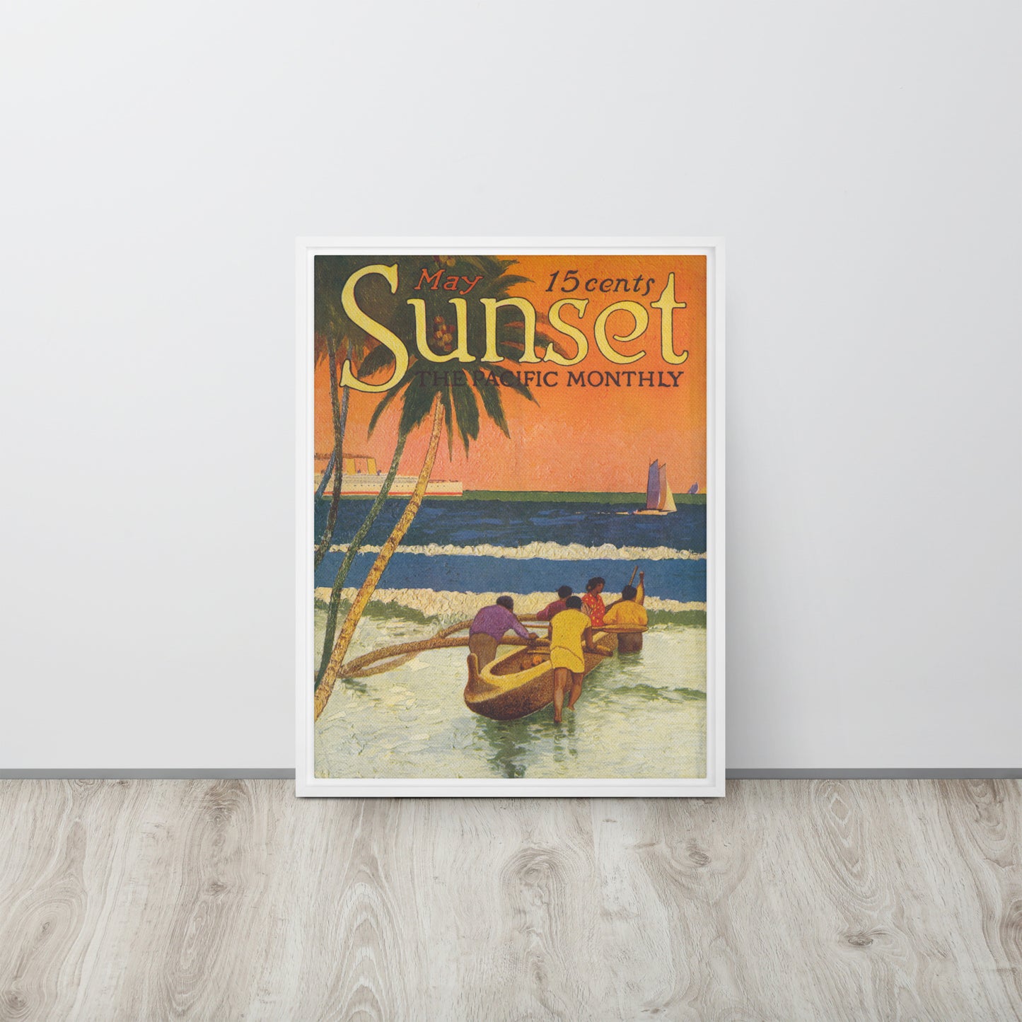 Sunset May 1917 Framed Canvas Cover