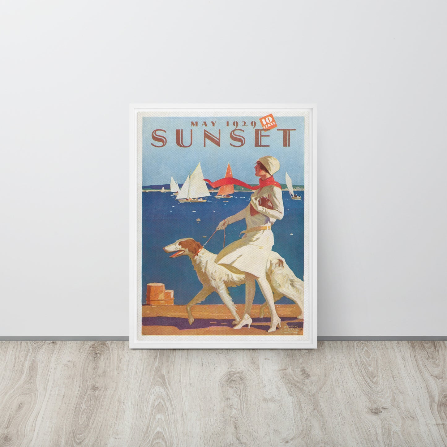 Sunset May 1929 Framed Canvas Cover