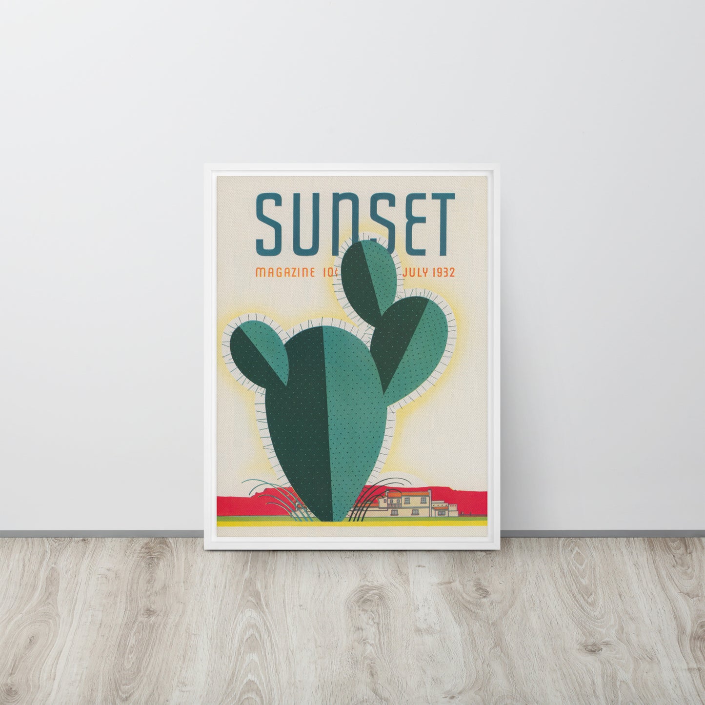 Sunset July 1932 Framed Canvas Cover
