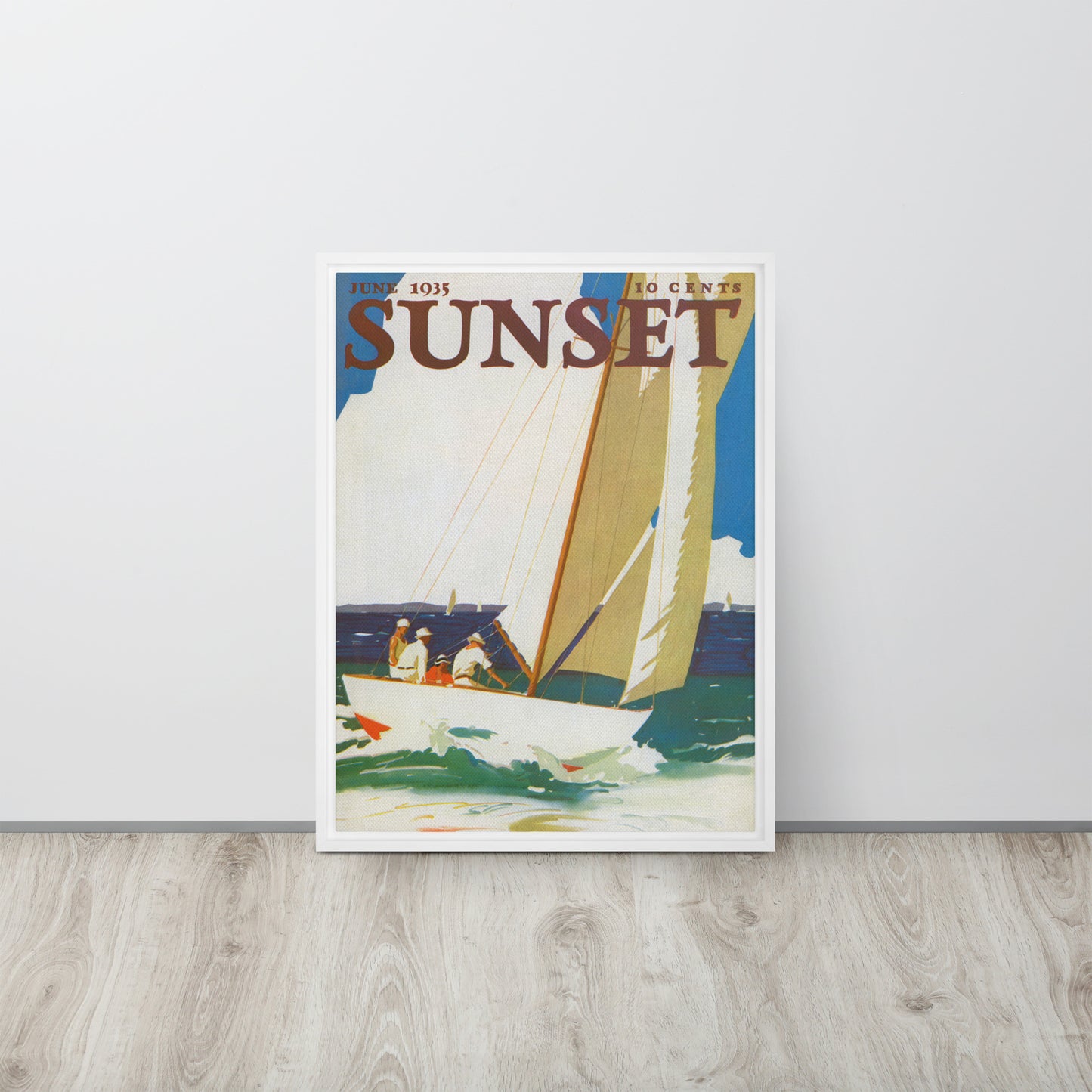 Sunset June 1935 Framed Canvas Cover