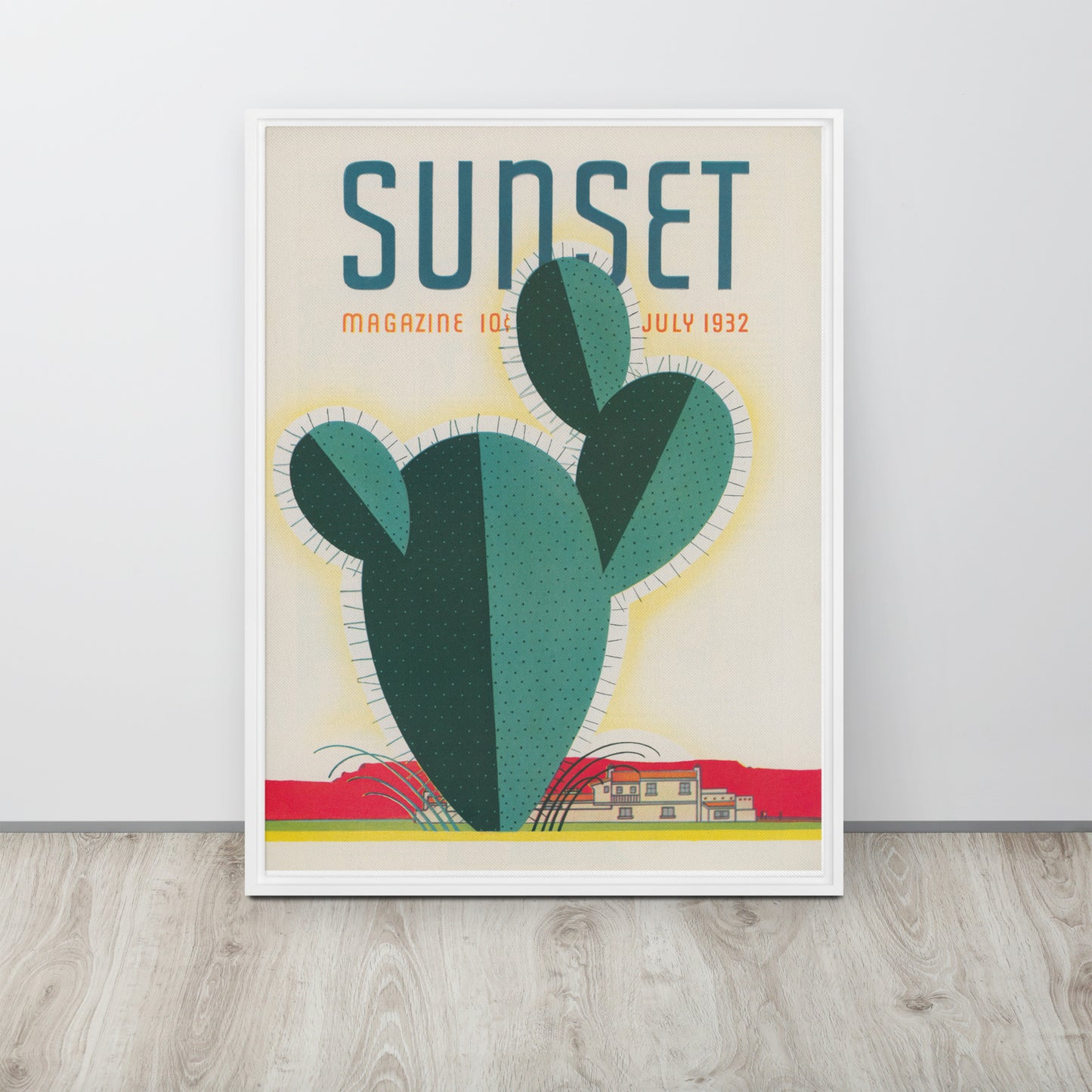 Sunset July 1932 Framed Canvas Cover