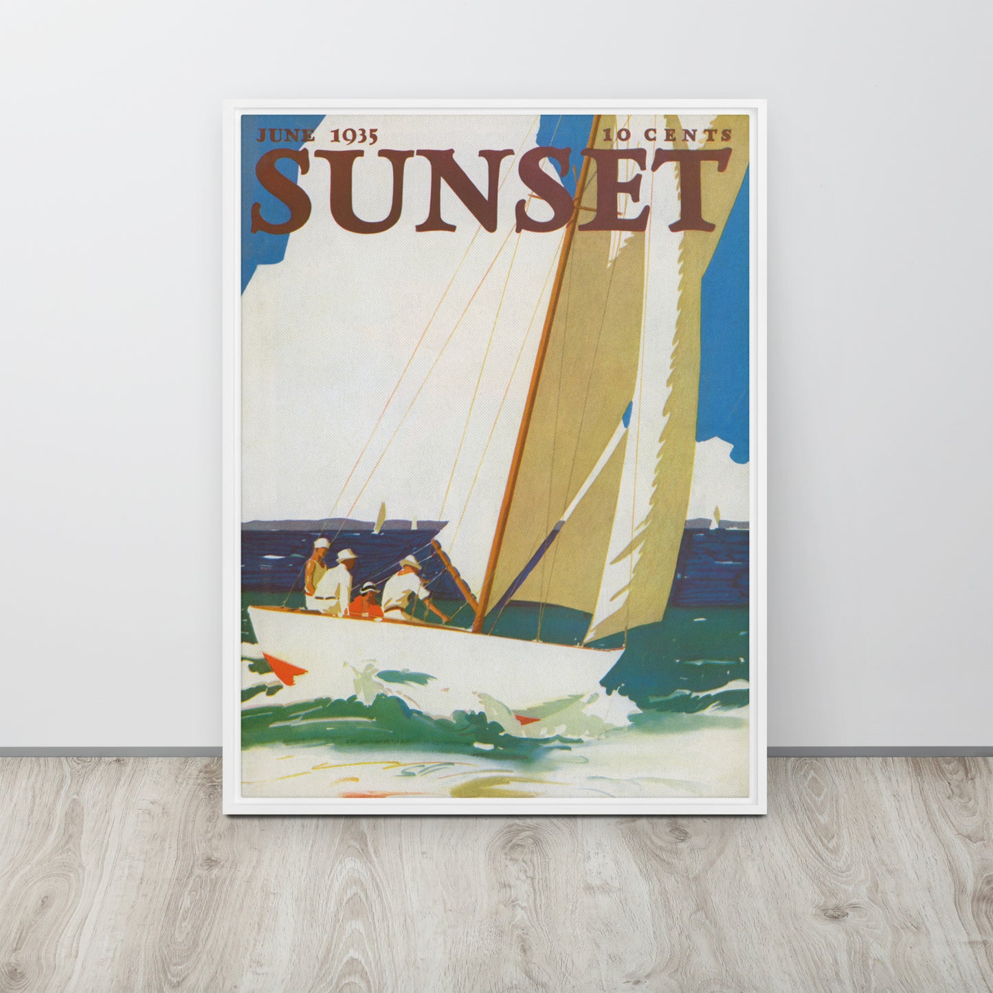 Sunset June 1935 Framed Canvas Cover