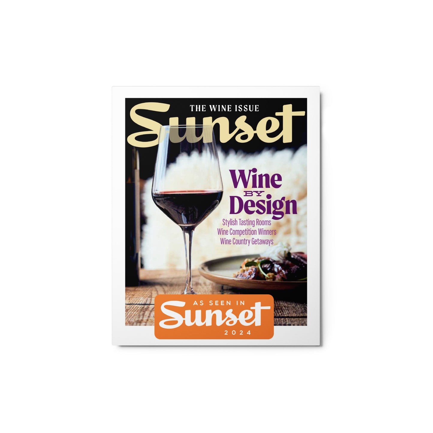 As Seen in Sunset Magazine Wine Issue 2024 Metal Print
