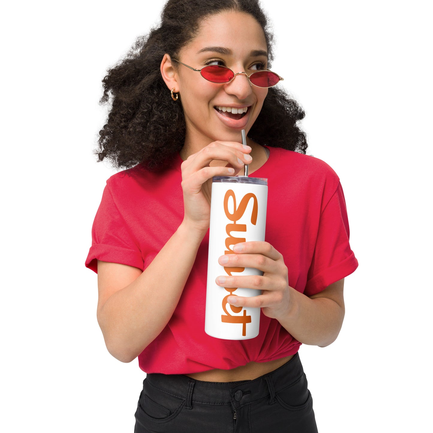 Sunset Orange Stainless steel tumbler