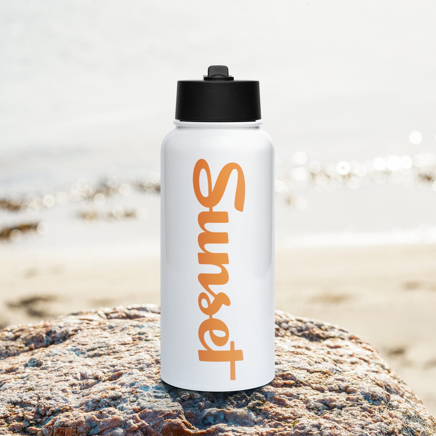 Sunset Orange Stainless steel water bottle