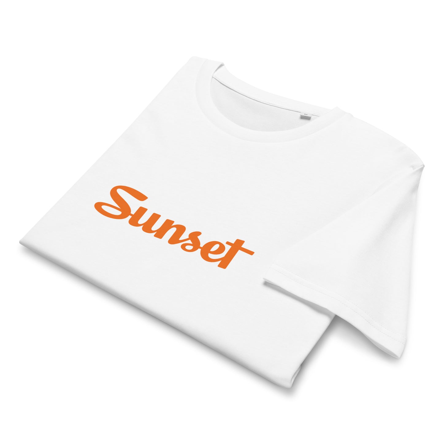 Sunset Orange Unisex organic mid-light t-shirt