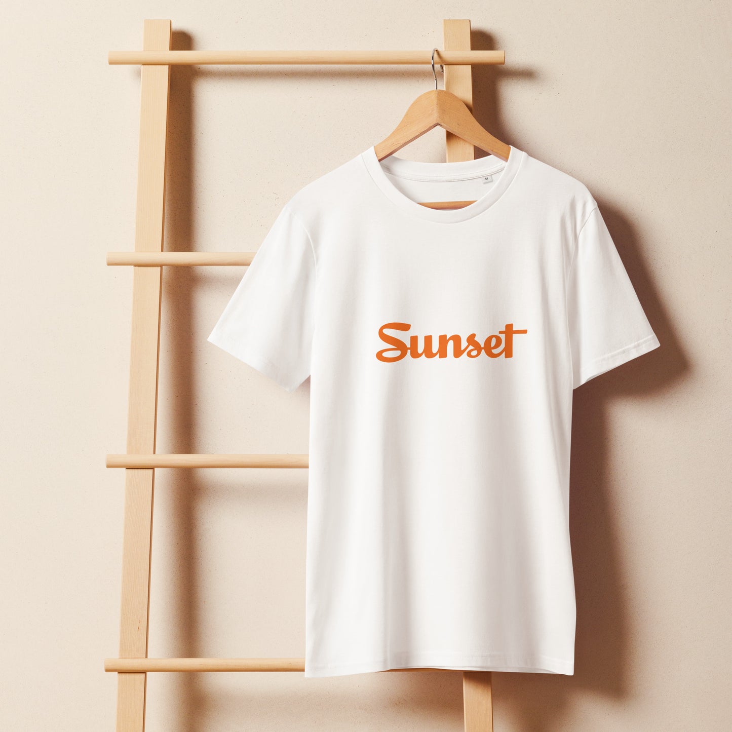 Sunset Orange Unisex organic mid-light t-shirt
