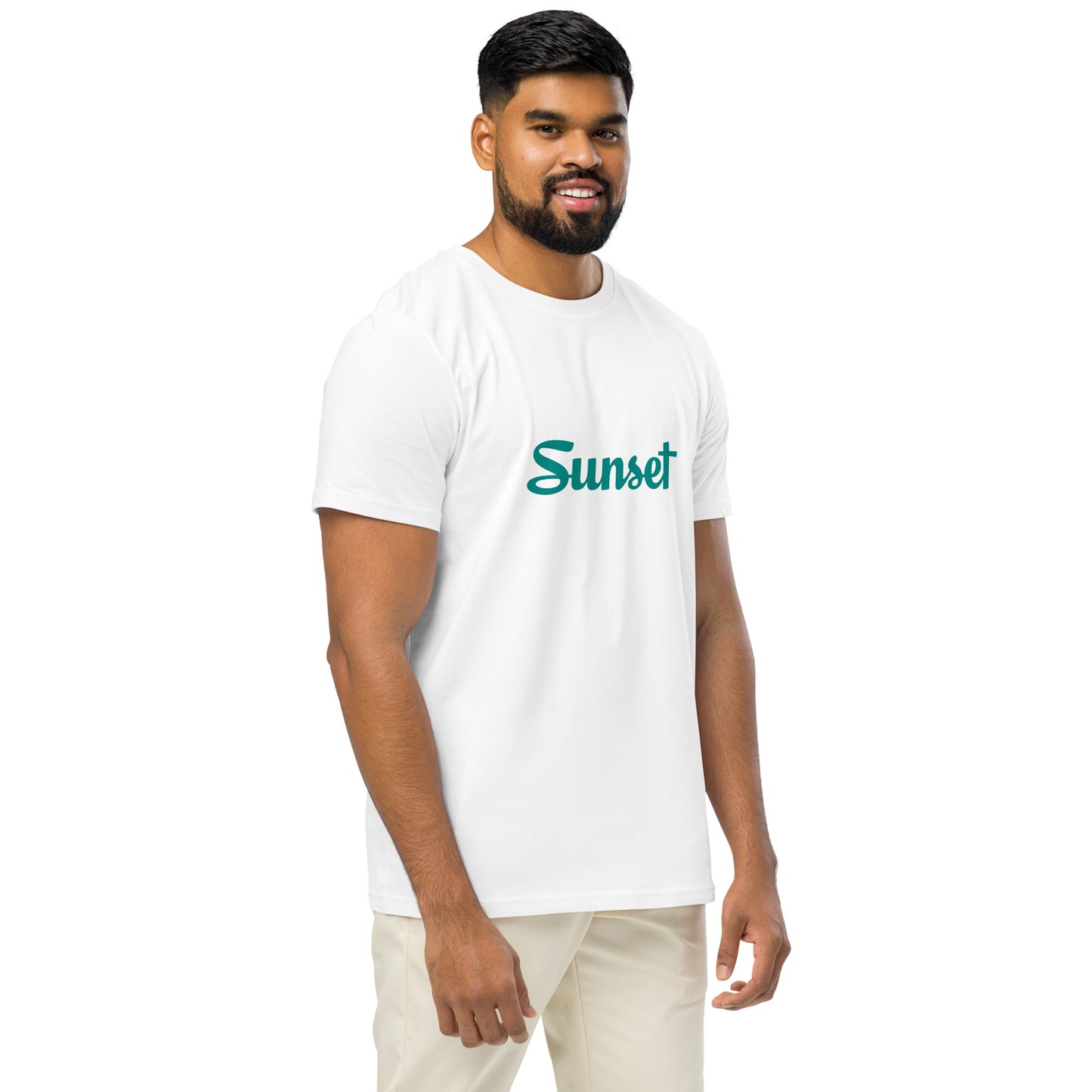 Sunset Teal Unisex organic mid-light t-shirt