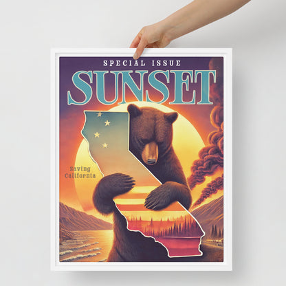 Sunset April 2025 Framed Canvas Cover