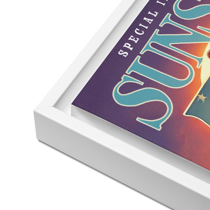 Sunset April 2025 Framed Canvas Cover