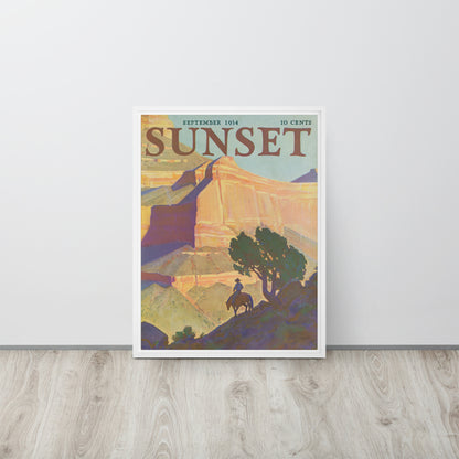 Sunset September 1934 Framed Canvas Cover