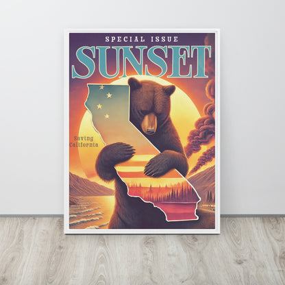 Sunset April 2025 Framed Canvas Cover